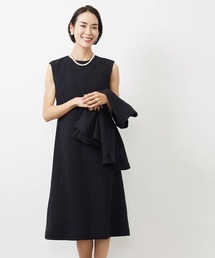 MICHEL KLEIN（ミッシェル・クラン）の「［セットアップ対応/洗える］ノースリーブツイードワンピース（ワンピース）」