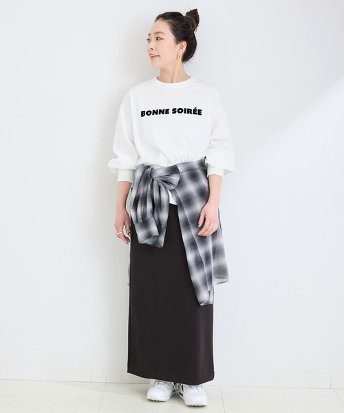 B.C STOCK(ベーセーストック)の「フロッキープリントロンTEE(Tシャツ/カットソー・レディース・ブラック/ホワイト・FREE)」の3枚目の写真