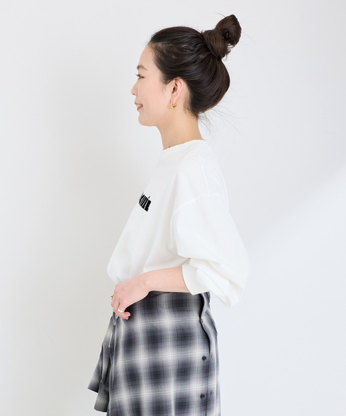 B.C STOCK(ベーセーストック)の「フロッキープリントロンTEE(Tシャツ/カットソー・レディース・ブラック/ホワイト・FREE)」の7枚目の写真