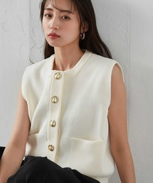 ホワイト ベスト サイズ1 レディースのベスト（ホワイト/白色系）ファッション通販 - ZOZOTOWN