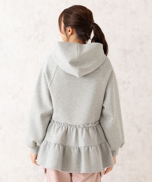 Rose Tiara（ローズティアラ）の「2段フリルチュール重ねパーカー（パーカー・レディース・ネイビー/グレー・46/42/38）」の7枚目の写真