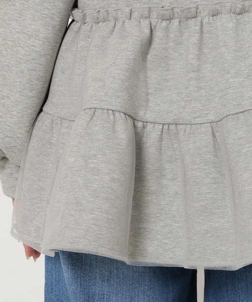 Rose Tiara（ローズティアラ）の「2段フリルチュール重ねパーカー（パーカー・レディース・ネイビー/グレー・46/42/38）」の21枚目の写真