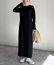 fredy emue | フレアスリーブリブカットワンピース(ワンピース)