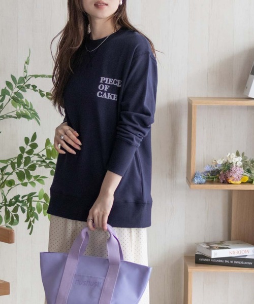 HusHusH（ハッシュアッシュ）の「HusHusH ガゼットトレーナー（Tシャツ/カットソー・レディース・ネイビー/ベージュ/スミクロ・M/L）」の16枚目の写真