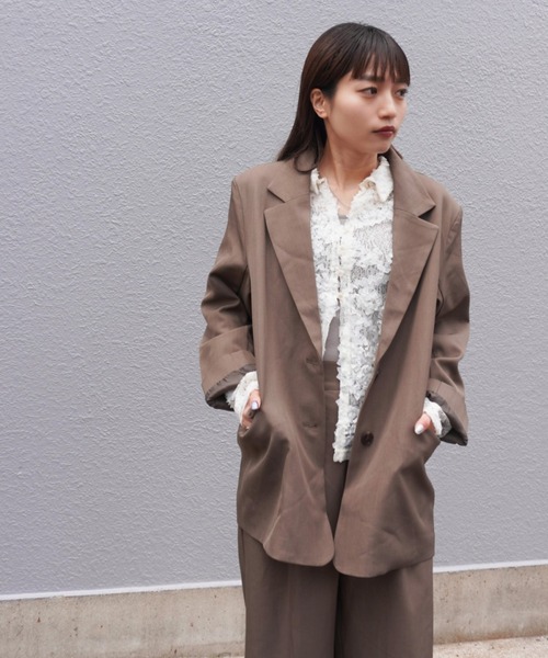 gossara（ゴサラ）の「接結レースえり付きBL（シャツ/ブラウス・レディース・アイボリー/ブラック・FREE）」の8枚目の写真