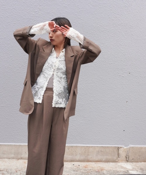 gossara（ゴサラ）の「接結レースえり付きBL（シャツ/ブラウス・レディース・アイボリー/ブラック・FREE）」の9枚目の写真