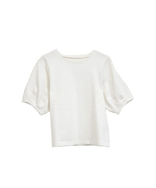 aquagarage（アクアガレージ）の「ボリューム袖カットソー（Tシャツ/カットソー・レディース・チャコール/グリーン/ブラック/オフホワイト・M）」の7枚目の写真