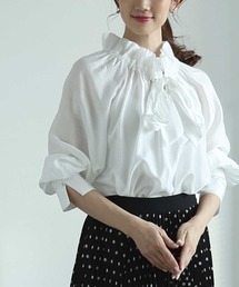 Sawa a la mode | フリル襟ボウタイギャザーブラウス(シャツ/ブラウス)