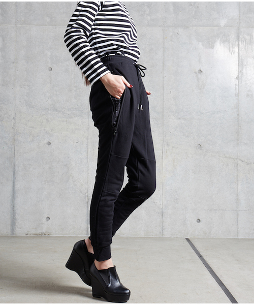 【未使用】EXcDRY D-Tec スウェットパンツ　【M】グラファイトネイビー MYE-DO'（マイ・ドゥ）の「サイドジップ ポケット テック