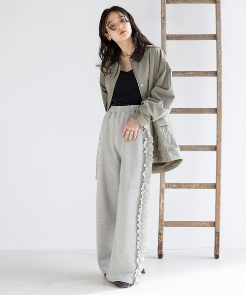 RAGEBLUE（レイジブルー）の「サイドフリル/ラメスウェットワイドパンツ（スウェットパンツ・レディース・ブラック/グレー・FREE）」の21枚目の写真