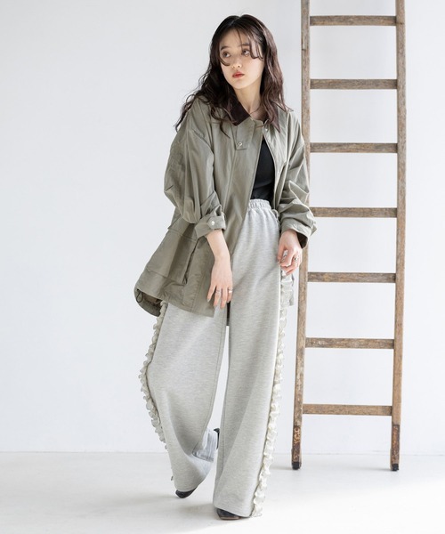 RAGEBLUE（レイジブルー）の「サイドフリル/ラメスウェットワイドパンツ（スウェットパンツ・レディース・ブラック/グレー・FREE）」の22枚目の写真