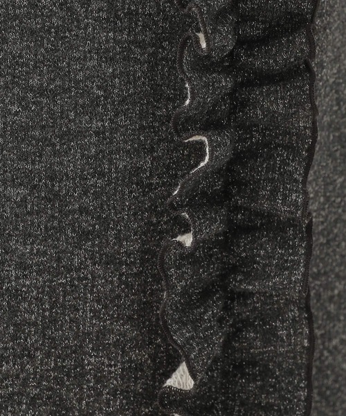 RAGEBLUE（レイジブルー）の「サイドフリル/ラメスウェットワイドパンツ（スウェットパンツ・レディース・ブラック/グレー・FREE）」の3枚目の写真