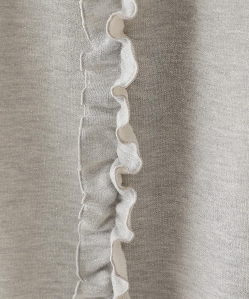 RAGEBLUE（レイジブルー）の「サイドフリル/ラメスウェットワイドパンツ（スウェットパンツ・レディース・ブラック/グレー・FREE）」の4枚目の写真