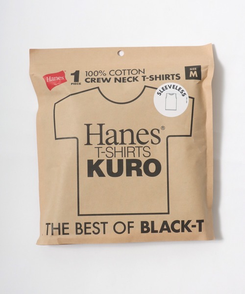 HANES（ヘインズ）の「Hanes/へインズ T-SHIRTS KURO/クロ 黒 無地 クルーネック ノースリーブTシャツ/1P パックT/レディース メンズ（Tシャツ/カットソー・メンズ・ブラック・S/M/L/XL）」の9枚目の写真