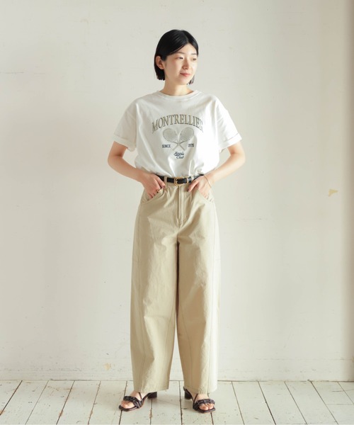 NOMBRE IMPAIR ノンブルアンペール リス箔PT 半袖TEE 08-219-5-1 NOMBRE IMPAIR ノンブルアンペール リス箔PT 半袖TEE 08-219-5-1
