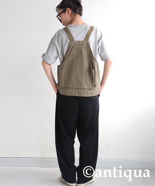 antiqua（アンティカ）の「テーパードパンツ（その他パンツ・キッズ・レッド/ライム/ダークグリーン/ブラウン系その他/ブラック/アイボリー・160/150/140）」の15枚目の写真