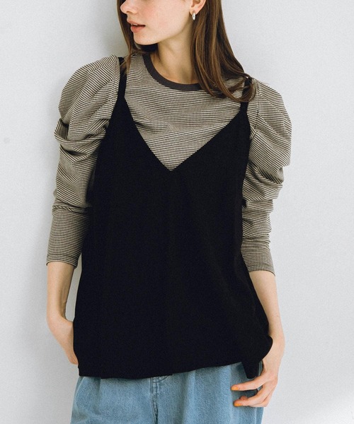 URBAN RESEARCH Sonny Label(アーバンリサーチサニーレーベル)の「フレアキャミビスチェ(キャミソール・レディース・ブラック/イエロー系その他・FREE)」の3枚目の写真