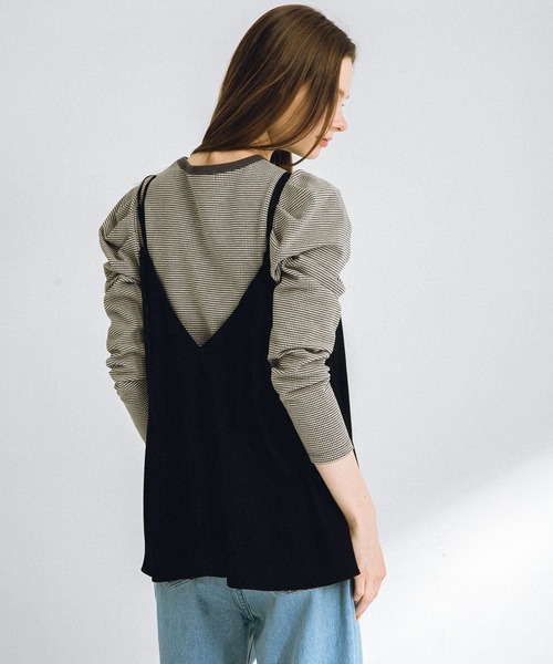 URBAN RESEARCH Sonny Label(アーバンリサーチサニーレーベル)の「フレアキャミビスチェ(キャミソール・レディース・ブラック/イエロー系その他・FREE)」の6枚目の写真