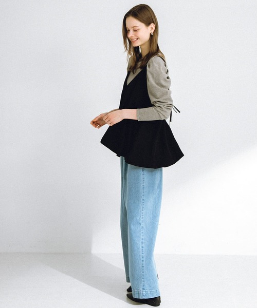 URBAN RESEARCH Sonny Label(アーバンリサーチサニーレーベル)の「フレアキャミビスチェ(キャミソール・レディース・ブラック/イエロー系その他・FREE)」の10枚目の写真