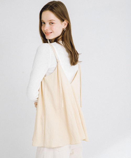 URBAN RESEARCH Sonny Label(アーバンリサーチサニーレーベル)の「フレアキャミビスチェ(キャミソール・レディース・ブラック/イエロー系その他・FREE)」の12枚目の写真