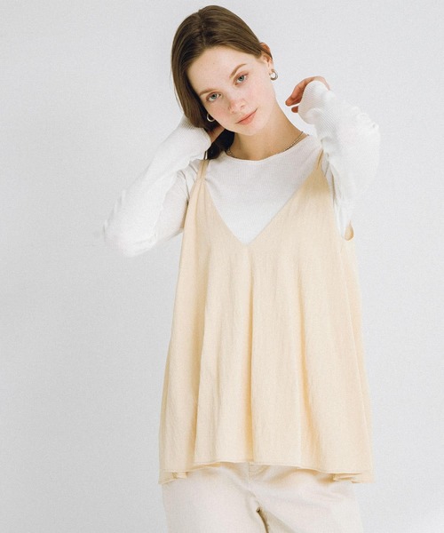 URBAN RESEARCH Sonny Label(アーバンリサーチサニーレーベル)の「フレアキャミビスチェ(キャミソール・レディース・ブラック/イエロー系その他・FREE)」の13枚目の写真
