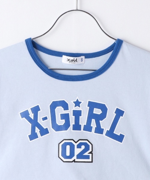 X-girl Stages(エックスガールステージス)の「ショート丈半袖T&プリーツスカートセット(セットアップ・キッズ・ブラック/ライトブルー/ピンク・110cm/100cm/80cm/120cm/90cm/140cm/130cm)」の10枚目の写真