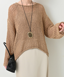 SLOBE IENA | LOGAN/ローガン SLOBE別注 メッシュプルオーバー LG-25SS09(ニット/セーター)