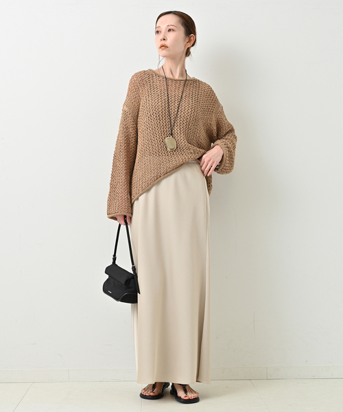 SLOBE IENA（スローブイエナ）の「LOGAN/ローガン SLOBE別注 メッシュプルオーバー LG-25SS09（ニット/セーター・レディース・ライトグリーン/ホワイト/ベージュ・FREE）」の12枚目の写真