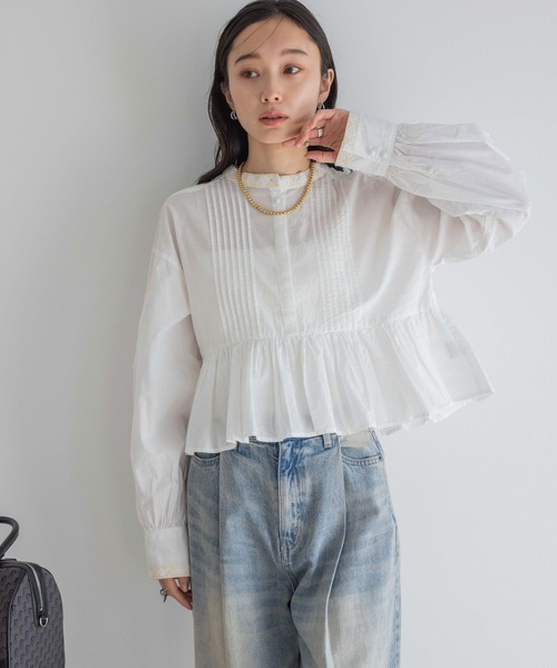 JEANASIS(ジーナシス)の「エンブロイダリーペプラムブラウス/328072(シャツ/ブラウス・レディース・ホワイト/ブラック・FREE)」の18枚目の写真