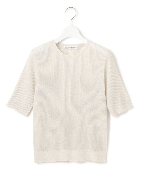 23区（ニジュウサンク）の「【洗える】シャイニーシアー リブ ニット（ニット/セーター・レディース・ブラック系/ライトグレー系/ベージュ系・38/40）」の9枚目の写真