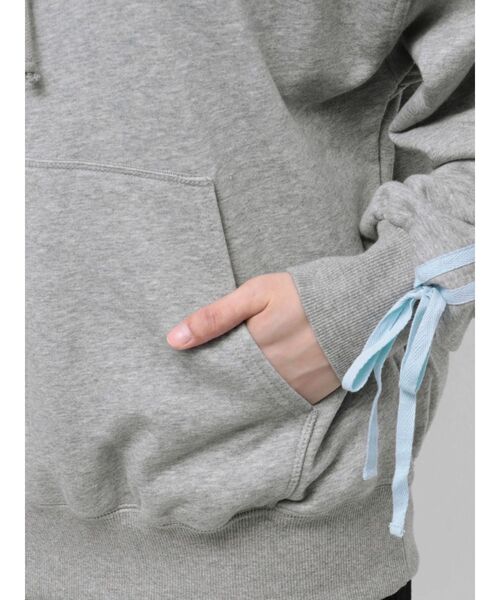 セール】【ANGEL BLUE×EMODA】CUT OFF LOGO HOODIE（パーカー