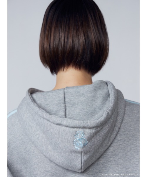 セール】【ANGEL BLUE×EMODA】CUT OFF LOGO HOODIE（パーカー