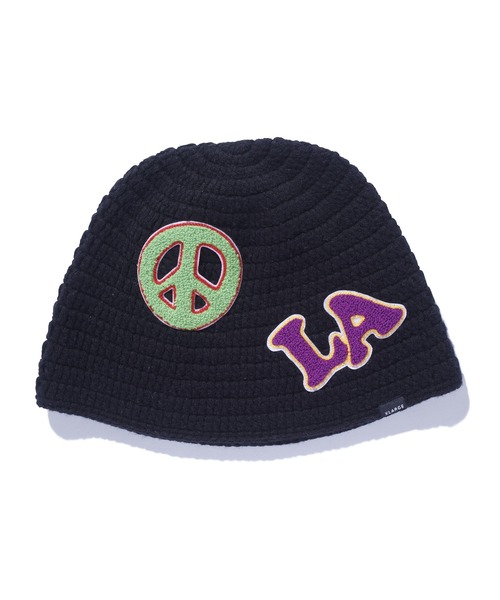 XLARGE(エクストララージ)の「CROCHET FLOWER KNIT HAT(ハット・メンズ・ホワイト/ブラック・ONE SIZE)」の15枚目の写真