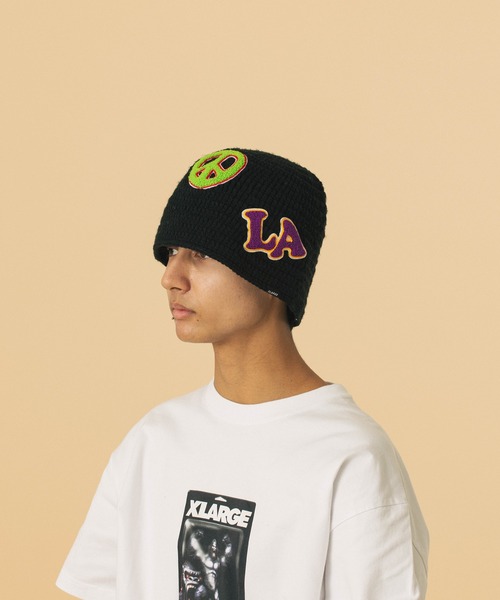 XLARGE(エクストララージ)の「CROCHET FLOWER KNIT HAT(ハット・メンズ・ホワイト/ブラック・ONE SIZE)」の6枚目の写真