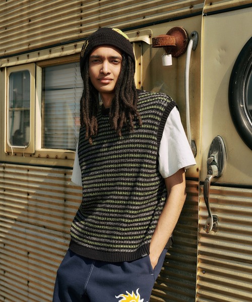 XLARGE(エクストララージ)の「CROCHET FLOWER KNIT HAT(ハット・メンズ・ホワイト/ブラック・ONE SIZE)」の18枚目の写真