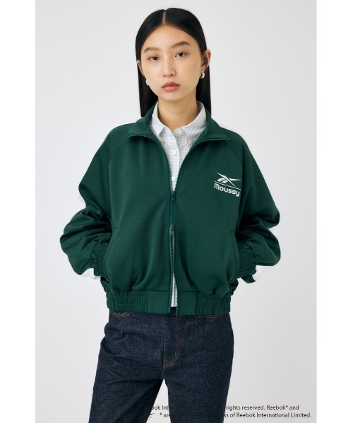 MOUSSY（マウジー）の「REEBOK トラックジャケット（パーカー・レディース・ネイビー/オフホワイト/ダークグリーン・FREE）」の4枚目の写真
