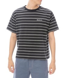 RVCA メンズ SWEEP RVCA SS Tシャツ 【2025年春夏モデル】/ルーカロゴワンポイントボーダー柄半袖Tシャツ