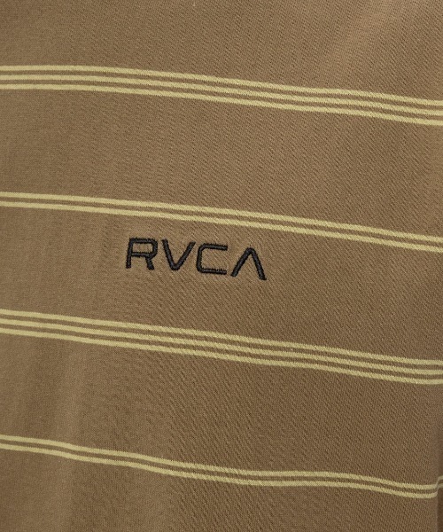 RVCA(ルーカ)の「RVCA メンズ SWEEP RVCA SS Tシャツ 【2025年春夏モデル】/ルーカロゴワンポイントボーダー柄半袖Tシャツ(Tシャツ/カットソー・メンズ・グリーン系その他/ブラウン系その他/ブラック・X-LARGE/LARGE/MEDIUM/SMALL)」の7枚目の写真