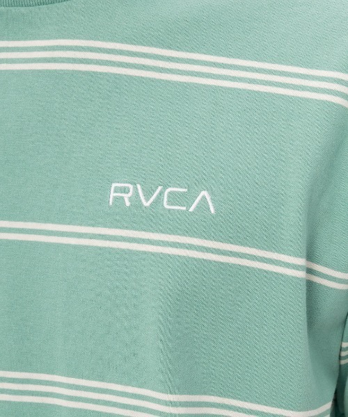 RVCA(ルーカ)の「RVCA メンズ SWEEP RVCA SS Tシャツ 【2025年春夏モデル】/ルーカロゴワンポイントボーダー柄半袖Tシャツ(Tシャツ/カットソー・メンズ・グリーン系その他/ブラウン系その他/ブラック・X-LARGE/LARGE/MEDIUM/SMALL)」の9枚目の写真