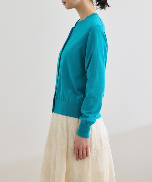 ROPE'（ロペ）の「【洗える】オーガニックコットンハイゲージカーディガン（カーディガン/ボレロ・レディース・ターコイズブルー/ネイビー/ホワイト・FREE）」の10枚目の写真