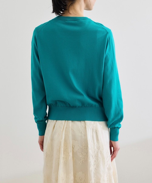 ROPE'（ロペ）の「【洗える】オーガニックコットンハイゲージカーディガン（カーディガン/ボレロ・レディース・ターコイズブルー/ネイビー/ホワイト・FREE）」の11枚目の写真