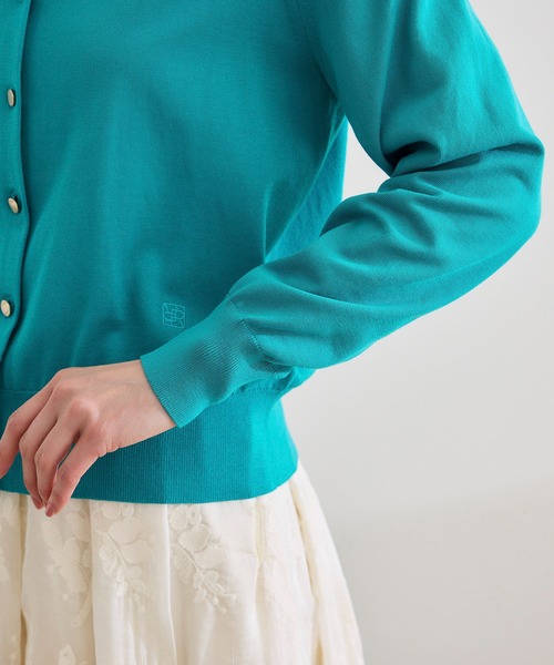 ROPE'（ロペ）の「【洗える】オーガニックコットンハイゲージカーディガン（カーディガン/ボレロ・レディース・ターコイズブルー/ネイビー/ホワイト・FREE）」の13枚目の写真