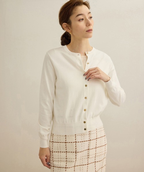 ROPE'（ロペ）の「【洗える】オーガニックコットンハイゲージカーディガン（カーディガン/ボレロ・レディース・ターコイズブルー/ネイビー/ホワイト・FREE）」の16枚目の写真