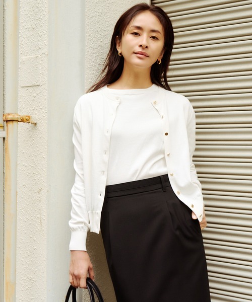 ROPE'（ロペ）の「【洗える】オーガニックコットンハイゲージカーディガン（カーディガン/ボレロ・レディース・ターコイズブルー/ネイビー/ホワイト・FREE）」の20枚目の写真