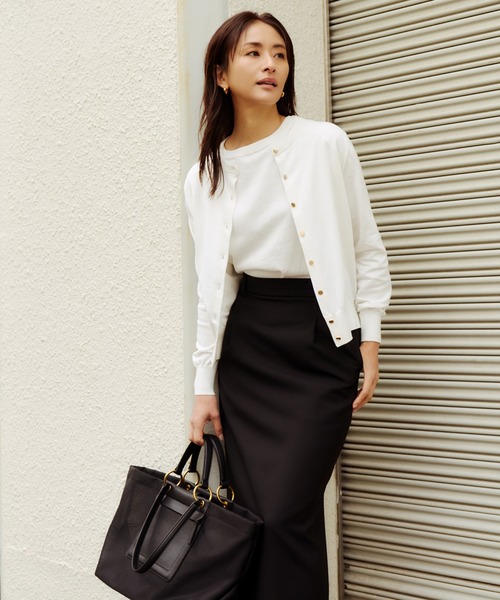 ROPE'（ロペ）の「【洗える】オーガニックコットンハイゲージカーディガン（カーディガン/ボレロ・レディース・ターコイズブルー/ネイビー/ホワイト・FREE）」の21枚目の写真