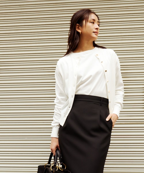 ROPE'（ロペ）の「【洗える】オーガニックコットンハイゲージカーディガン（カーディガン/ボレロ・レディース・ターコイズブルー/ネイビー/ホワイト・FREE）」の19枚目の写真