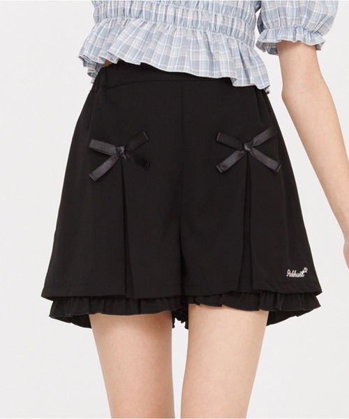 PINKHUNT(ピンクハント)の「PINKHUNT ピンクハント タックキュロット ショートパンツ 0567K(その他パンツ・キッズ・ブラック/ブラック系1・150cm/120cm/140cm/160cm/130cm)」の1枚目の写真