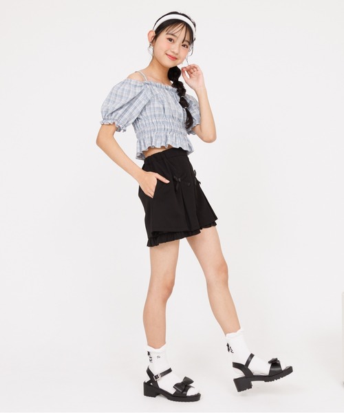 PINKHUNT(ピンクハント)の「PINKHUNT ピンクハント タックキュロット ショートパンツ 0567K(その他パンツ・キッズ・ブラック/ブラック系1・150cm/120cm/140cm/160cm/130cm)」の7枚目の写真