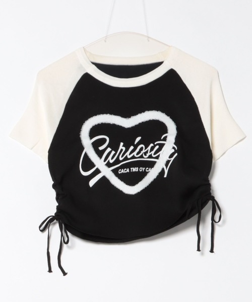 Lace Ladies(レースレディース)の「配色 ロゴプリント シャーリング ラグラン 半袖 Tシャツ(Tシャツ/カットソー・レディース・ブラック/グレー/ホワイト・FREE)」の20枚目の写真