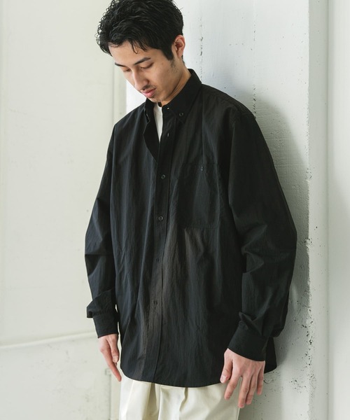 セール】ナイロンタッサー ボタンダウンロングスリーブシャツ（シャツ